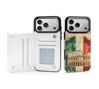 Italian Italy Flag Printed Flip Phone Cases Compatible with iPhone 17