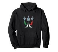 Italian Jet Italy Flag Smoke Trail Aviation Pullover Hoodie