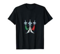 Italian Jet Italy Flag Smoke Trail Aviation T-Shirt
