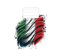 Italian Jotter | Italian Notebook | A4 Lined Jotter with Margin | High School Jotter | University Notebook: College | 8mm Lined | Lined Notebook