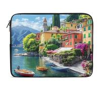 Italian Lakeside Sea View Laptop Sleeve Cute Tablet Case Briefcase Carrying Work Bag Purse Pouch 17inch