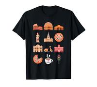 Italian Landmarks Rome Venice Florence Landmark Italy Travel T-Shirt