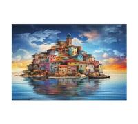 Italian Landscape 1000 Piece Wooden Jigsaw Puzzles for Adults | Jigsaws 1000 Pieces for Kids | Jigsaw Puzzle Presents for Women | Puzzle | Adult Jigsaw （75×50cm）