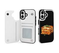 Italian Lasagna Printed Flip Phone Cases Compatible with iPhone 16 | Novelty Protective Cover for 16/16 Plus/16 Pro/16 Pro Max/16 E/16 SE4