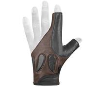 Italian Leather Archery Bow Glove for Right-Handed Shooters - Worn on Left Hand - Padded Back - 100% Real Leather - Beige, Black, Light Brown, Dark Brown