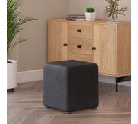 Italian Leather Cube Seating Style Leather - Black