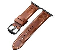 Italian Leather Handmade Watch Strap Flottiglia MAS for Apple watch Series 11 10 9 8 7 6 5 4 3 2 1, SE, Ultra (Light brown, 44mm (Series 4/5/6/SE/7/8/9))