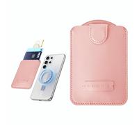 Italian Leather MagSafe Compatible Magnetic Card Wallet - Be Your Santa MagWallet Premier - Pull-Tab for Samsung Galaxy S26 S25 S24 S23 Ultra & iPhone Series - Baby Pink