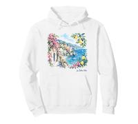 Italian Lemon Grove Seaside Village Retro Euro Travel Theme Pullover Hoodie