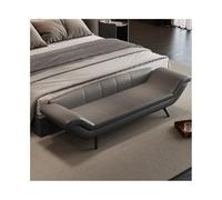 Italian Light Luxury Bed End BenchMinimalist Bedroom Stool & Sofa OttomanChic Cloakroom & Bedside StorageStylish Gris Finish for Modern Interiors