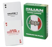 Italian Lingo Playing Cards in Wayfarer Tin Box | Travel Flashcards | Learn Italian Vocabulary in A Fun & Easy Way | 52 Essential Translations