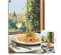 Italian Lunch by The Window Jigsaw Puzzle 1000 Educational Fun Learning Activity Game Perfect Thoughtful Gift for Any Occasion Size 50x75cm