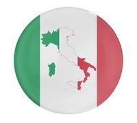 Italian Map on Italy Flag Funny Fridge Magnet 1.6" Round Glass Strong Magnetic Refrigerator Stickers Fridges Decoration for Home Office 1/2/4 PCS