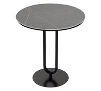 Italian Minimalist Round Coffee Table - Small Stone Slab Side Table for Living Room Balcony & Sofa Corner - Nordic Design - Chic Modern Home Decor Accent