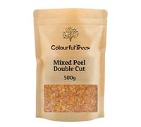 Italian Mixed Peel Double Cut 500g - Candied Fruit for Baking, Cakes & Desserts - by Colourful Trees