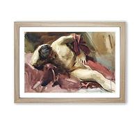 Italian Model by John Singer Sargent Framed Print | A2 Oak Framed Wall Art | Ready to Hang | Modern Nature Picture | Living Room Bedroom Lounge Office