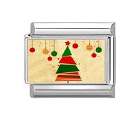 Italian Modular Jewelry Findings Module Christmas | Stainless Steel Texture, Christmas Theme Jewelry Making Part, Suitable for, Modular Connection