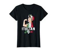 Italian Mom Italy Flag Strong Mama Italia Roots Mother Pride T-Shirt