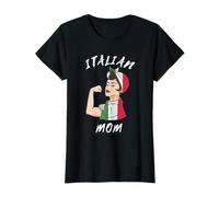 Italian Mom Italy Flag Strong Mama Italia Roots Pride Mother T-Shirt