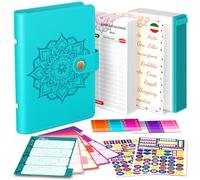 Italian Money Binder, Cash Stuffing, Italian Budget Planner, The Savings Book, Ring Planner, Money Saving Organiser with Envelopes, Personalized Local Accessories (Blue)