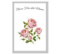 Italian Mother’s Day Card - Buona Felice della Mamma - Language of Italy - Blank inside to write your own message - Premium Quality size Mum Grandma Godmother etc - Happy Wishes - Special Keepsake