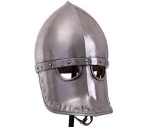 Italian Norman Spiked Helmet/Early Great Helm - Wearable Medieval Knight's Helmet with Leather Liner