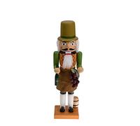 Italian Nutcracker by Clever Creations | Wearing Vineyard Outfit | Holding Grapes and a Bottle of Wine | Fun Christmas Decor | Perfect Addition to Any Collection | 100% Wood | 14" Tall