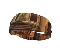 Italian Old Street 1 Print Sports Sweatband Stretchy Breathable And Moisture Wicking Headband For Running
