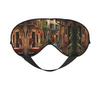 Italian Old Street Comfortable Sleeping Aid Soft Eye Mask Adjustable Blackout Cover Reversible Night Rest