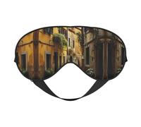Italian Old Street Comfortable Sleeping Aid Soft Eye Mask Adjustable Blackout Cover Reversible Night Rest