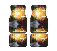 Italian Old Street Complete set of car floor mats, 4-piece interior set suitable for most cars, trucks, and vans