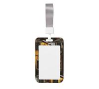 Italian Old Street Id Badge Holder with Detachable Neck Strap, Waterproof Vertical Name Card Holders, for Nurse Students Teachers Staff