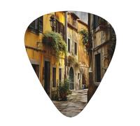 Italian Old Street Print 12 Pieces Guitar Picks For Guitars And Ukulele, Unique Guitar Present