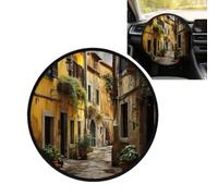 Italian Old Street Print Aluminum Film Steering Wheel Wrap Van Accessory Jeep Accessory Uv Protection Anti Scald