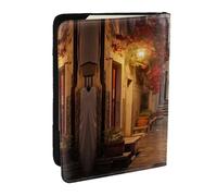 Italian Old Street Print Passport Holder Cover Wallet Passport Cover, Passport Wallet Case for Cards and Documents
