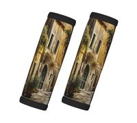 Italian Old Street Print Travel Essentials Luggage Handle Wrap Grips 2 Packs Easy Identification Suitcases