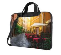 Italian Old Street Printed Waterproof Laptop Case Ultra-Thin Portable One-Shoulder Laptop Bag 600d Oxford 13in/14in/15.6in
