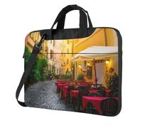 Italian Old Street Printed Waterproof Laptop Case Ultra-Thin Portable One-Shoulder Laptop Bag 600d Oxford 13in/14in/15.6in