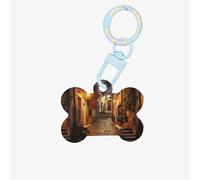 Italian Old Street Printing Bone Shape Dog Tags Double Sided Personalized Pet Pendants for Dogs and Cats