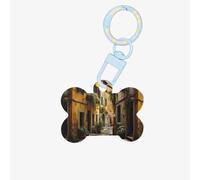 Italian Old Street Printing Bone Shape Dog Tags Double Sided Personalized Pet Pendants for Dogs and Cats