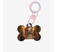 Italian Old Street Printing Bone Shape Dog Tags Double Sided Personalized Pet Pendants for Dogs and Cats