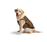 Italian Old Street Soft Cotton T-Shirt Vest For Large Dogs, Print Pet Clothes Breathable Pet Pullover Tee Sleeveless Sweatshirt (3xl-5xl)