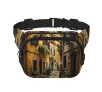 Italian Old Street Unisex Fashion Waist Packs, Stylish Fanny Packs for Workouts, Running, Traveling, and Hiking