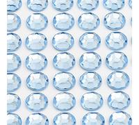 Italian Options - 10mm Pale Blue Diamante Rhinestone Gem Crystal Stickers (50 pcs)