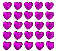 Italian Options - 10mm Purple Heart Self Adhesive Stick on Gems (50 pcs)