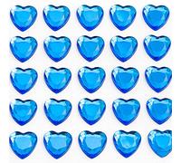Italian Options - 10mm Royal Blue Heart Self Adhesive Stick on Gems (50 pcs)