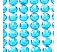 Italian Options - 10mm Turquoise Diamante Rhinestone Gem Crystal Stickers (50 pcs)