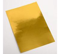 Italian Options 250GSM Mirror Card Craft Paper 10 Sheets, A4 Size, Gold