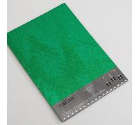 Italian Options 250GSM Non Shed Glitter Card Craft Paper 10 Sheets, A4 Size, Green