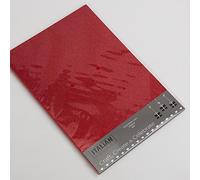 Italian Options 250GSM Non Shed Glitter Card Craft Paper 10 Sheets, A4 Size, Red